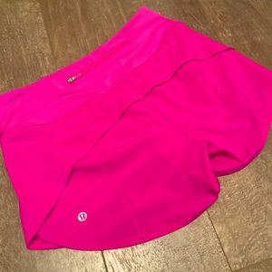 Lululemon sonic pink speed up shorts